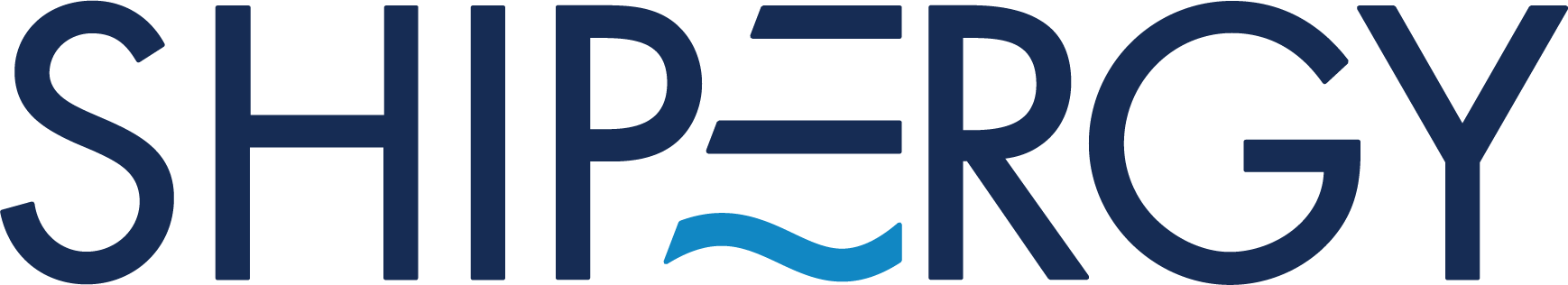 Shipergy wordmark with its blue wave detail